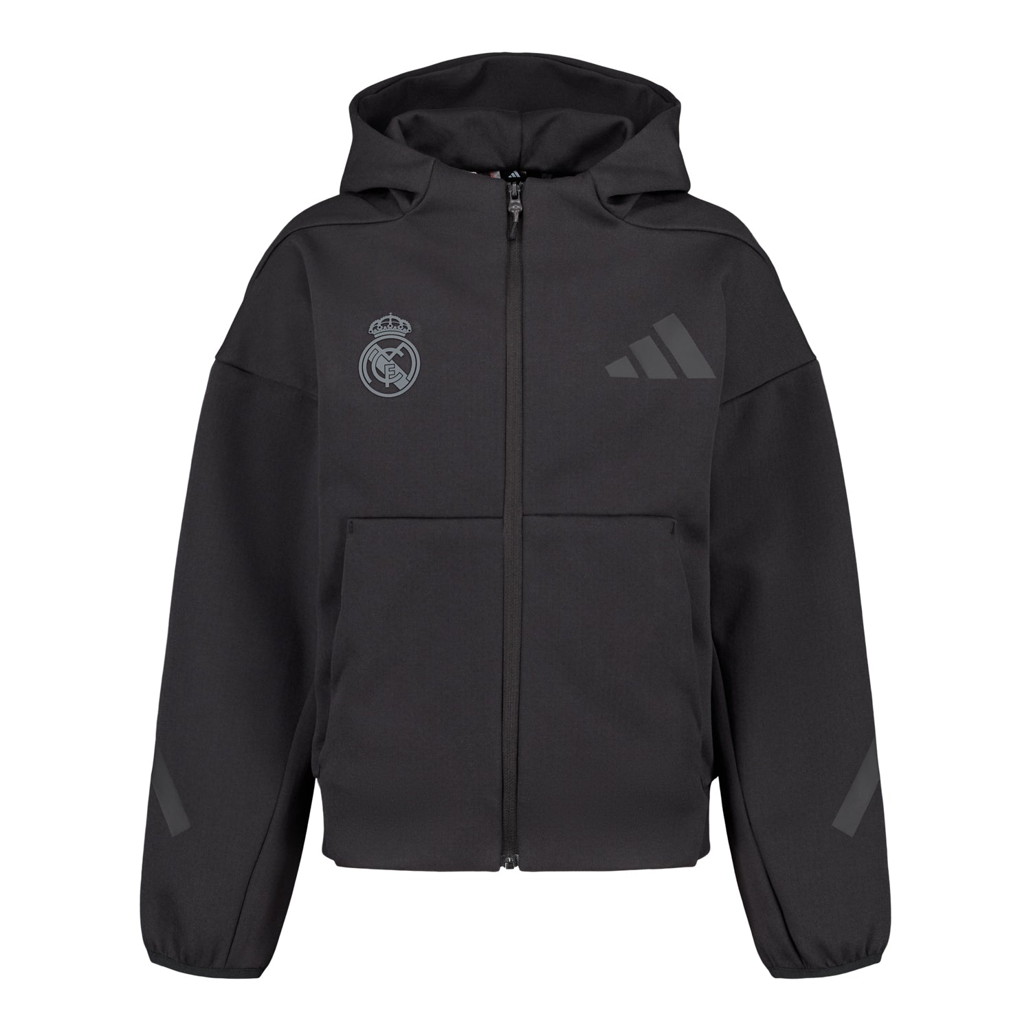 Kids adidas Real Urban Full Zip Hoodie Black/ Black – Official