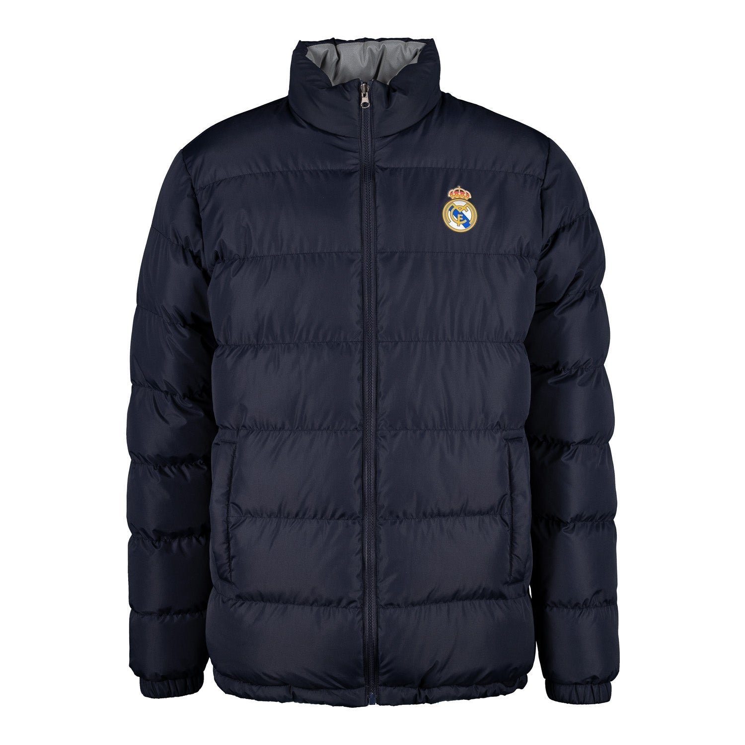  Real Madrid 中綿ジャケット Mens Outerwear Reversible Reflective Puffer Jacket Navy – Official
