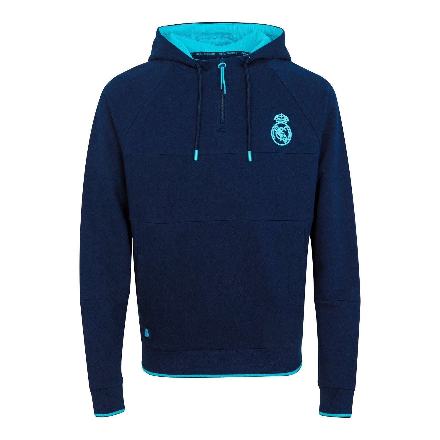 Madrid Sky Mens 1/4 Zip Hooded Sweat Navy – Official Real Madrid Store