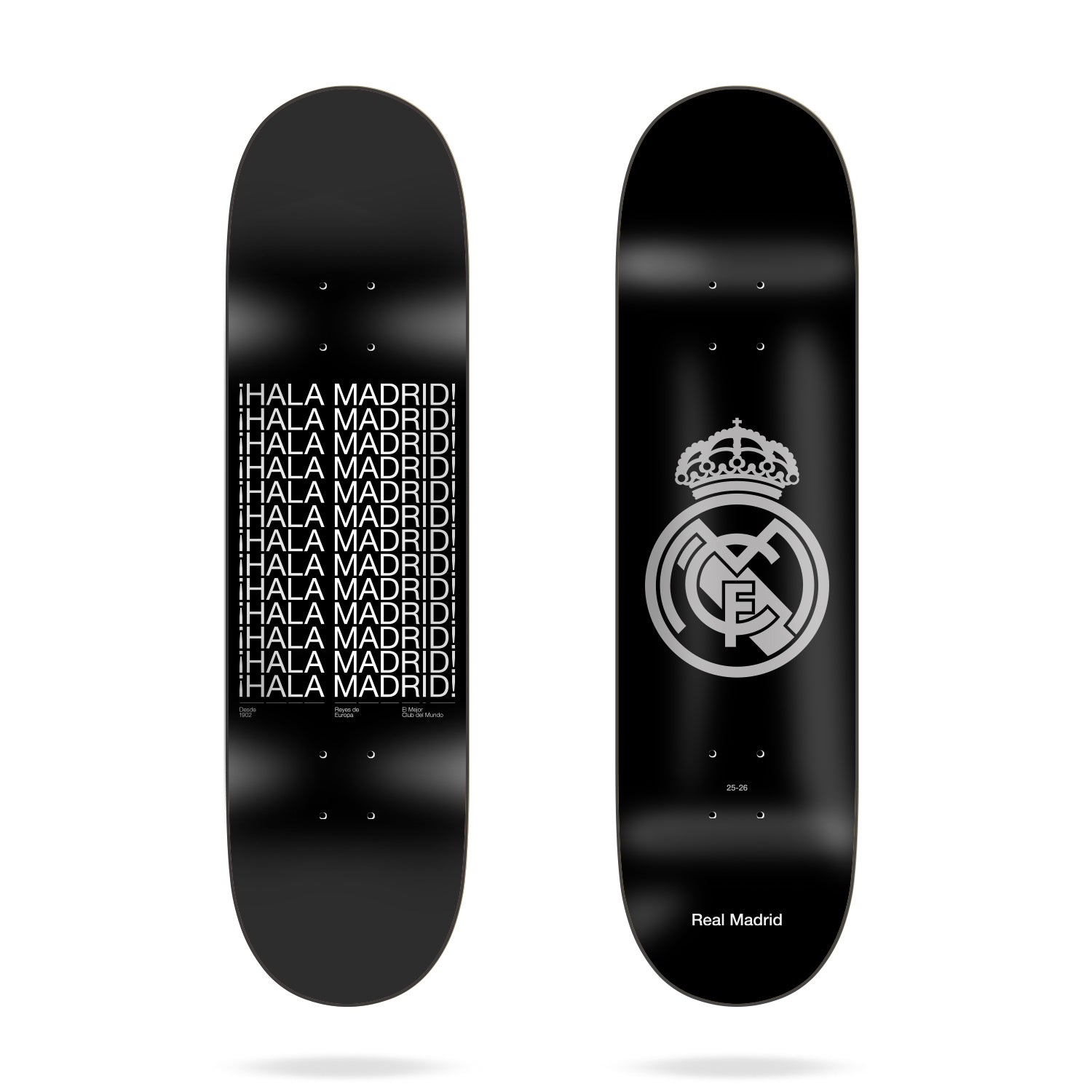 Black Crest Skateboard Deck 8.0 – Official Real Madrid Store