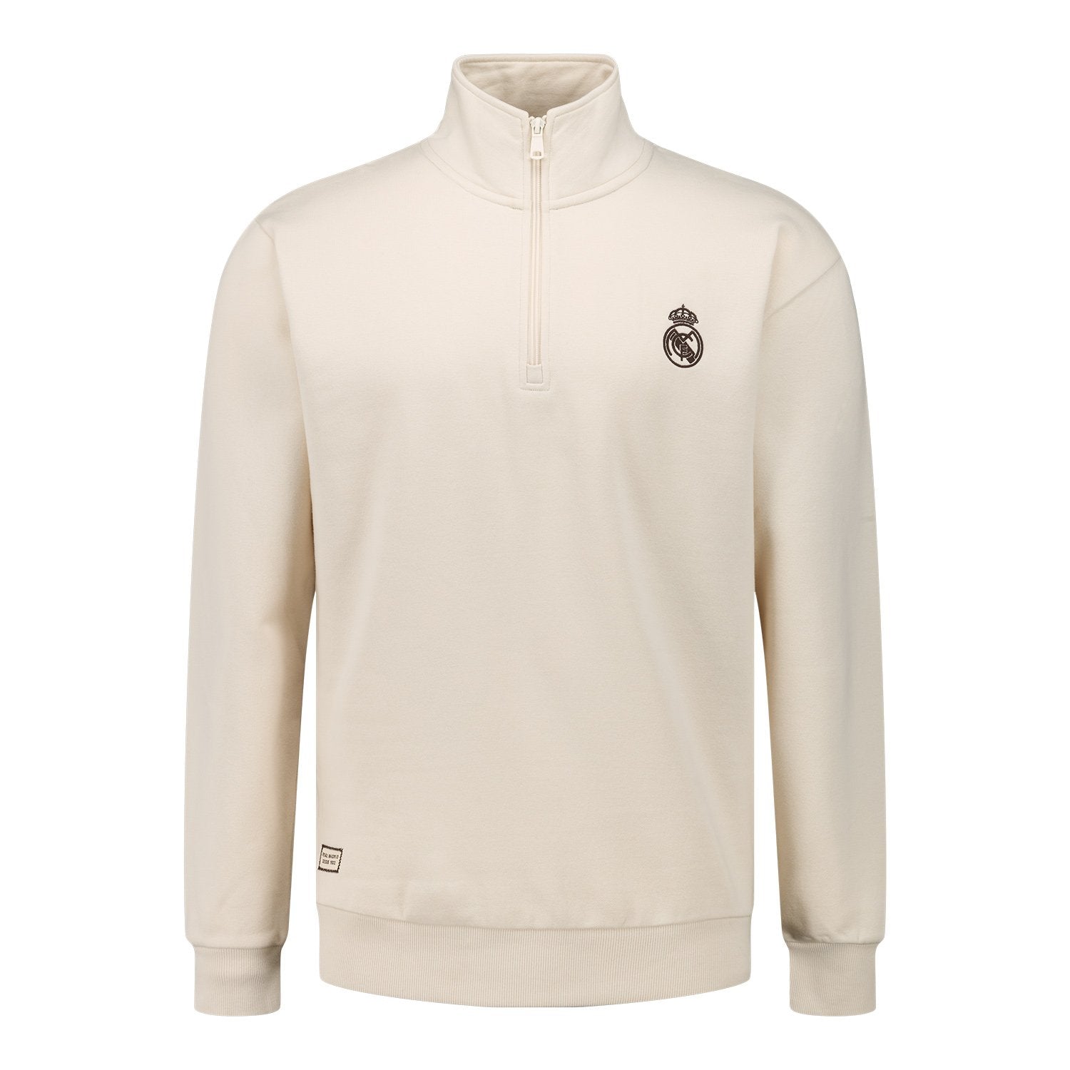 madridista Mens Classic Zip Sweatshirt Beige – Official Real Madrid Store