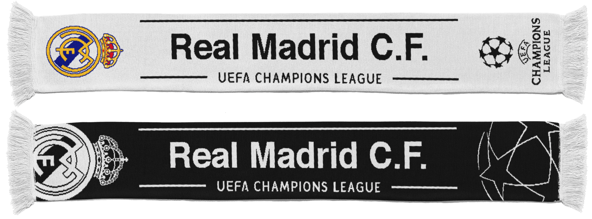 UCL Scarf Black/White – Official Real Madrid Store