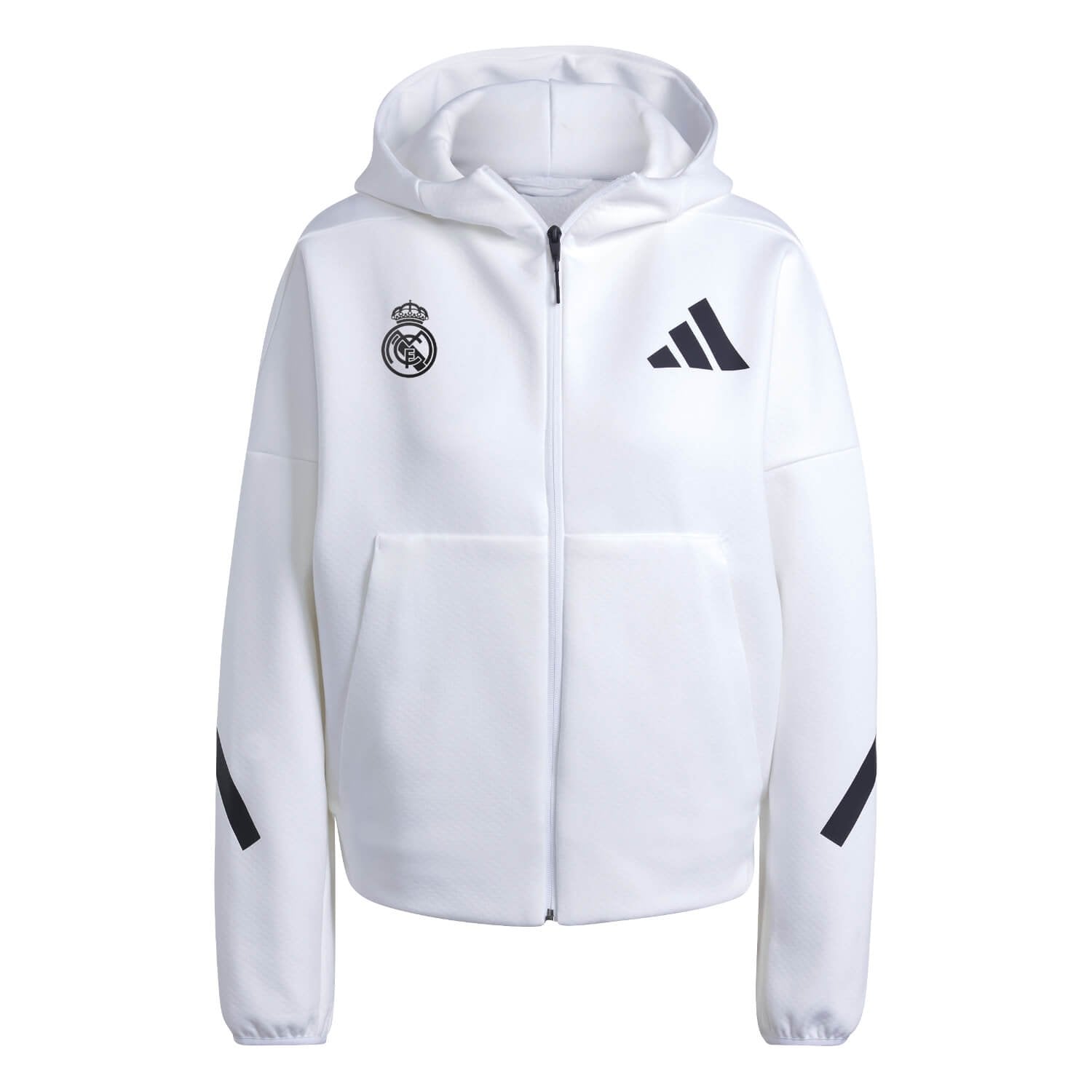  Real Madrid Z.N.E フルジップパーカー ホワイト Womens adidas Real Urban Full Zip Hoodie White – Official Real