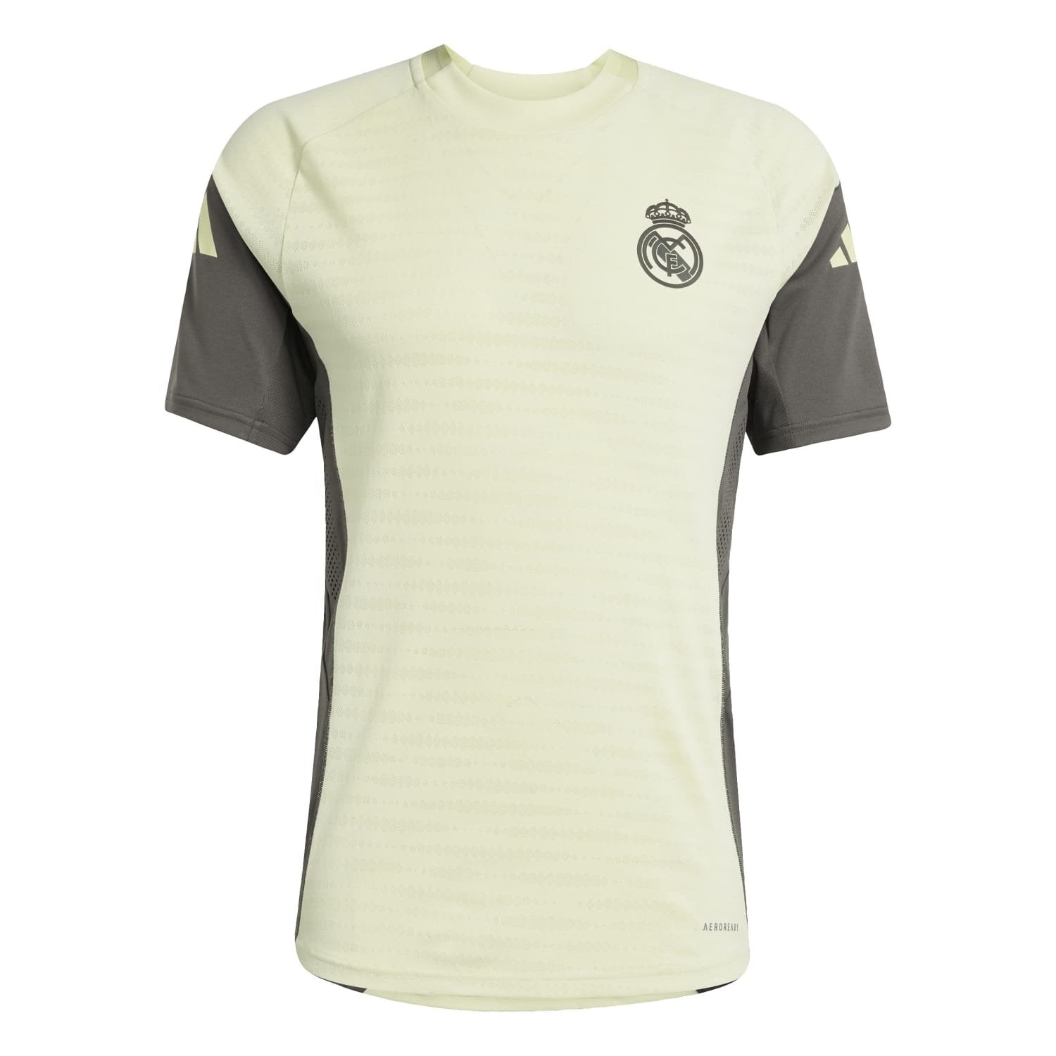 real madrid gear Real Madrid Mens adidas Pro Training Shirt 25/26 Lime Green
