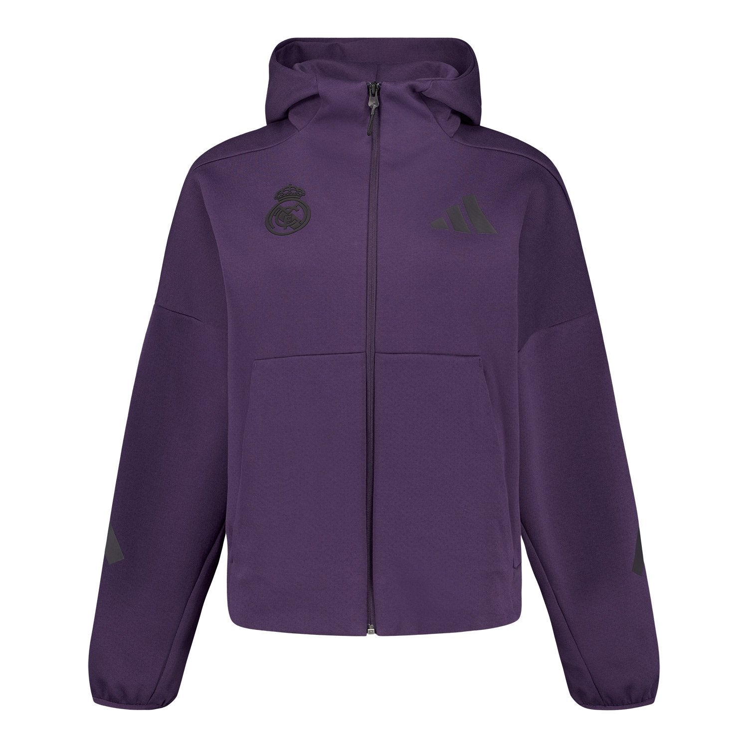 Womens Adidas Real Urban Full Zip Hoodie Purple – Official Real