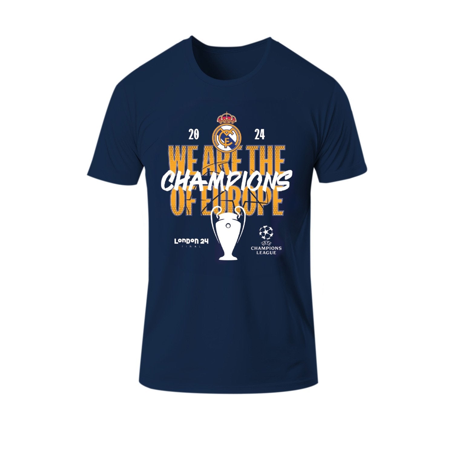 Kids UCL Champions 15 T-Shirt Navy – The Official Real Madrid CF