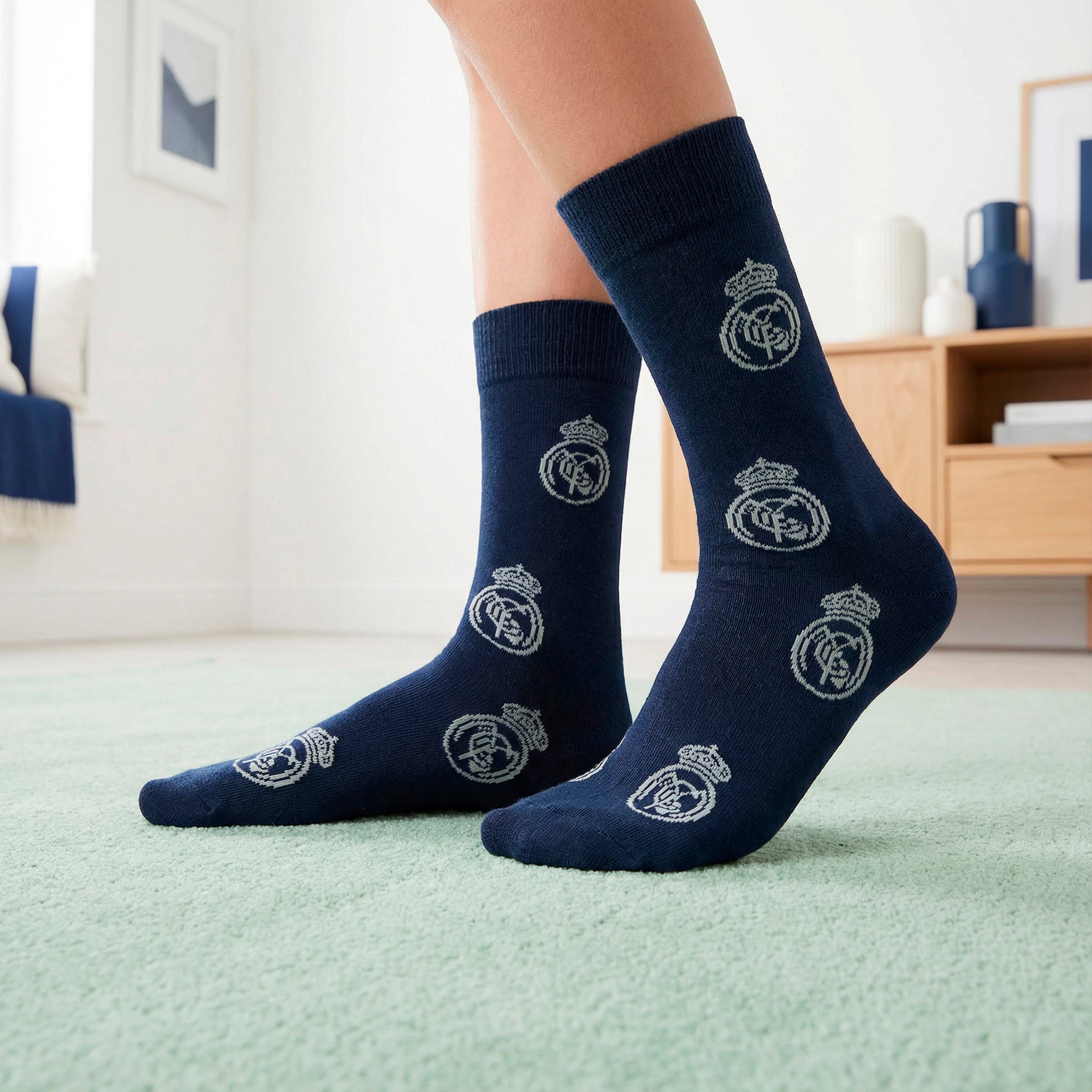 Long Navy Socks
