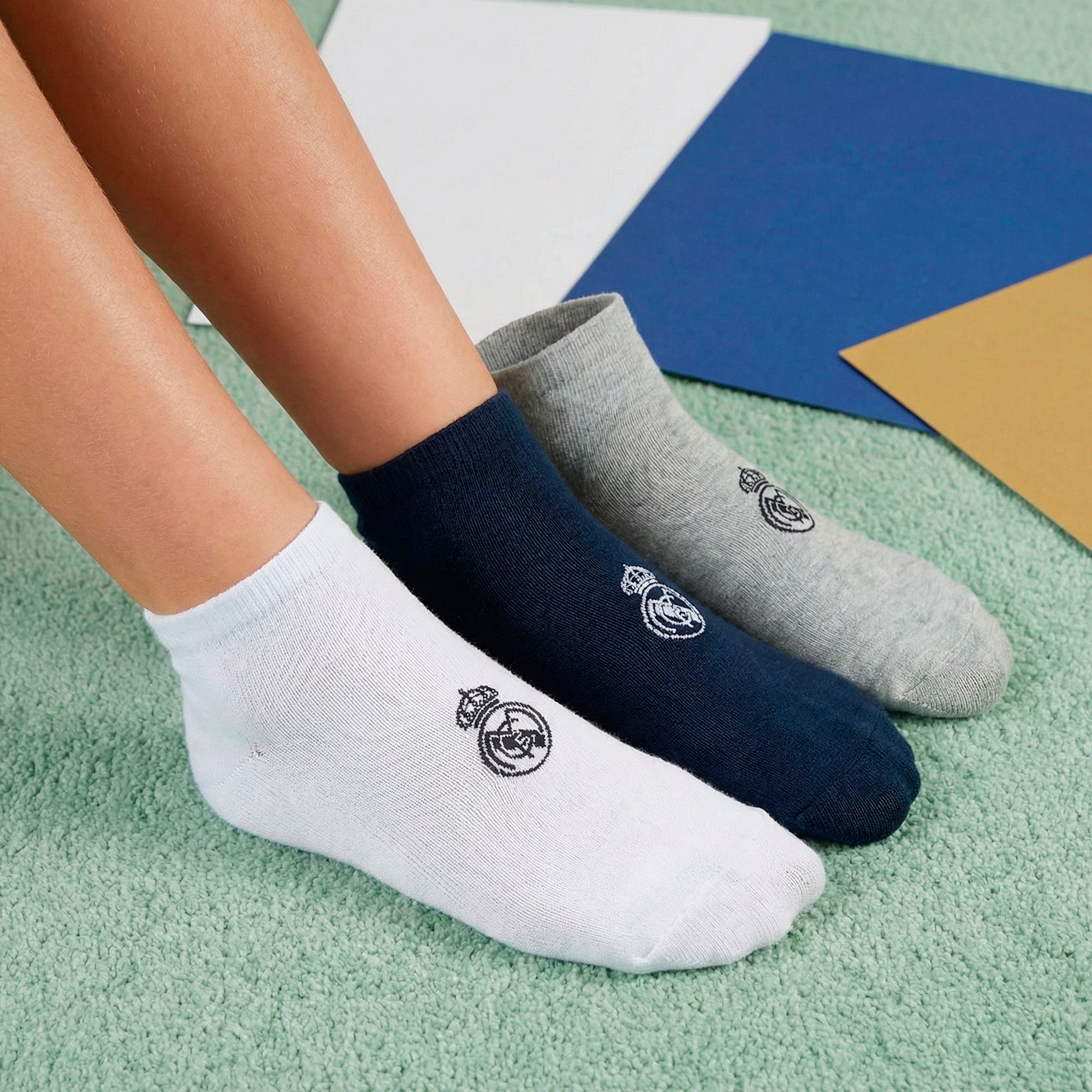 Pack of 3 Short Youth Multicolor Socks