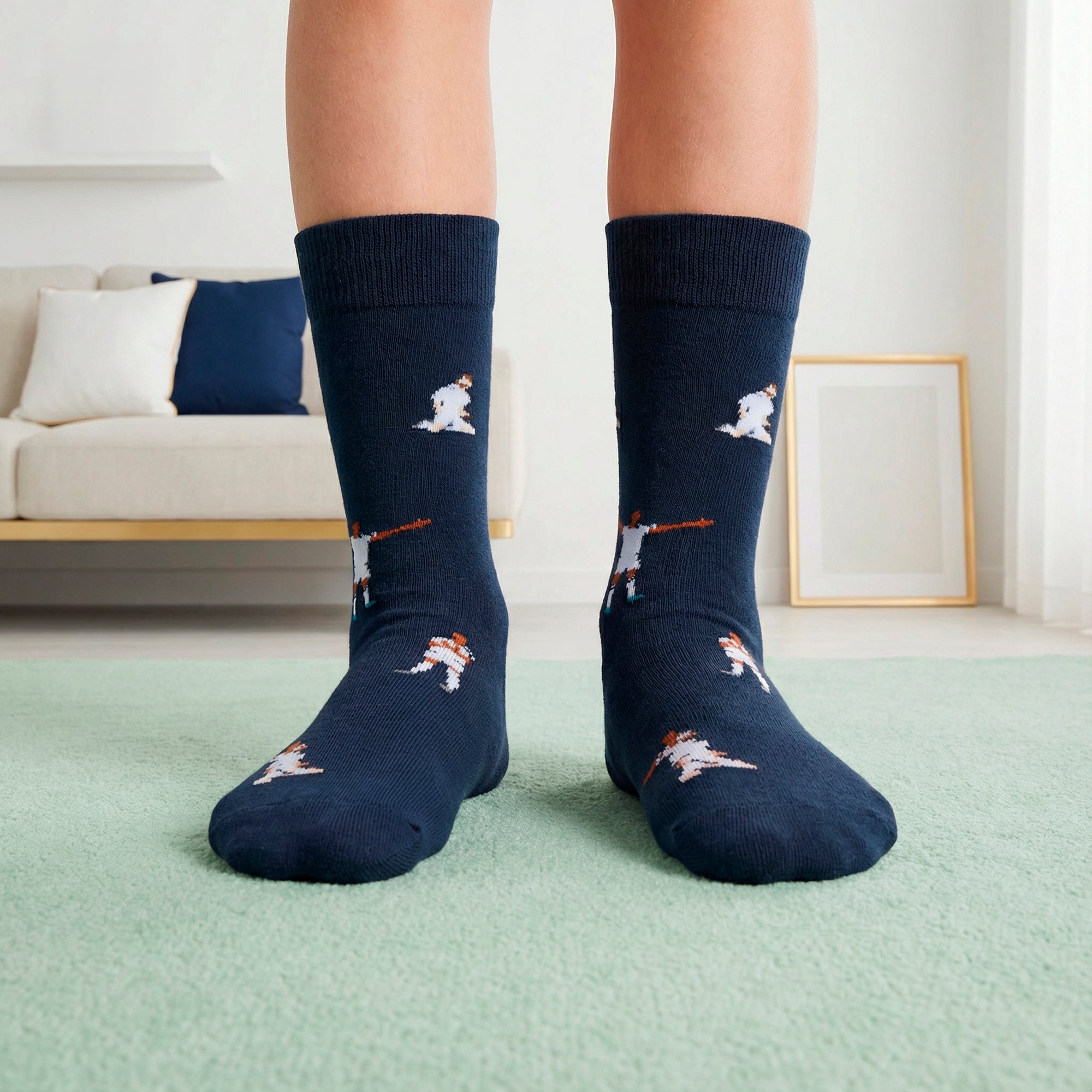 Long Player Navy Socks