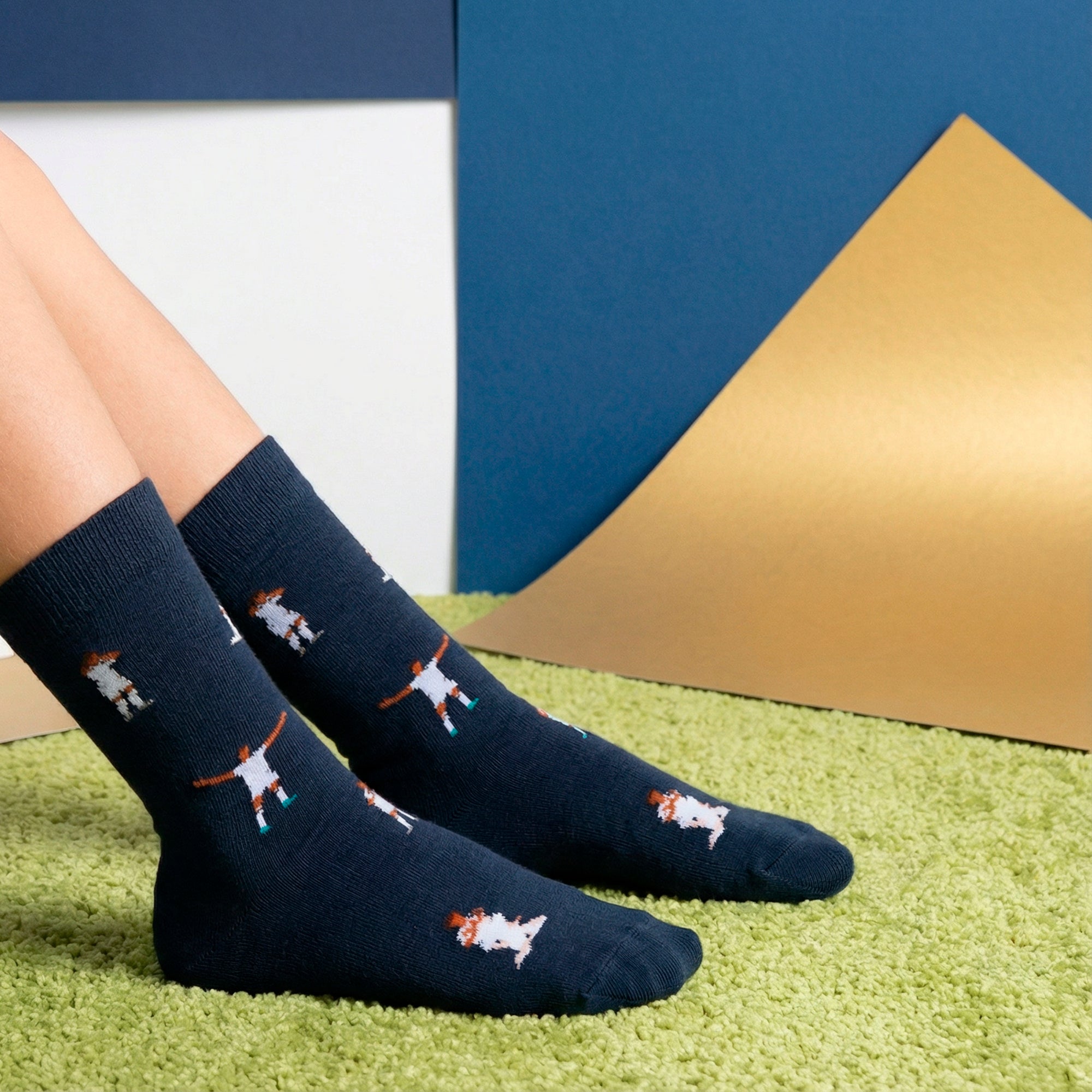 Long Youth Player Navy Socks