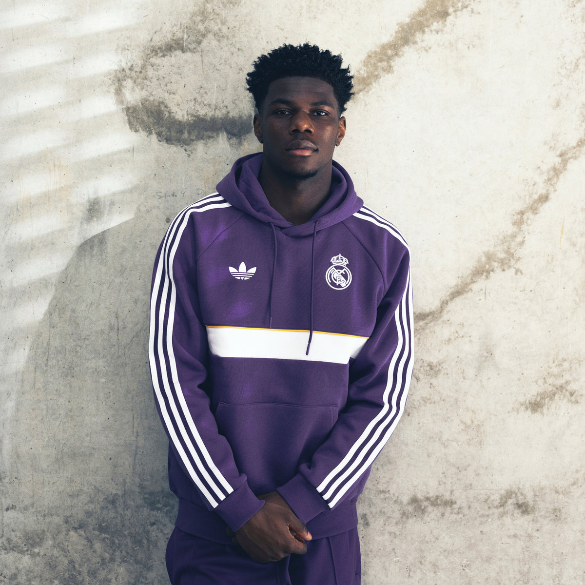 Mens adidas OG Icons Hoodie 26/27 Purple