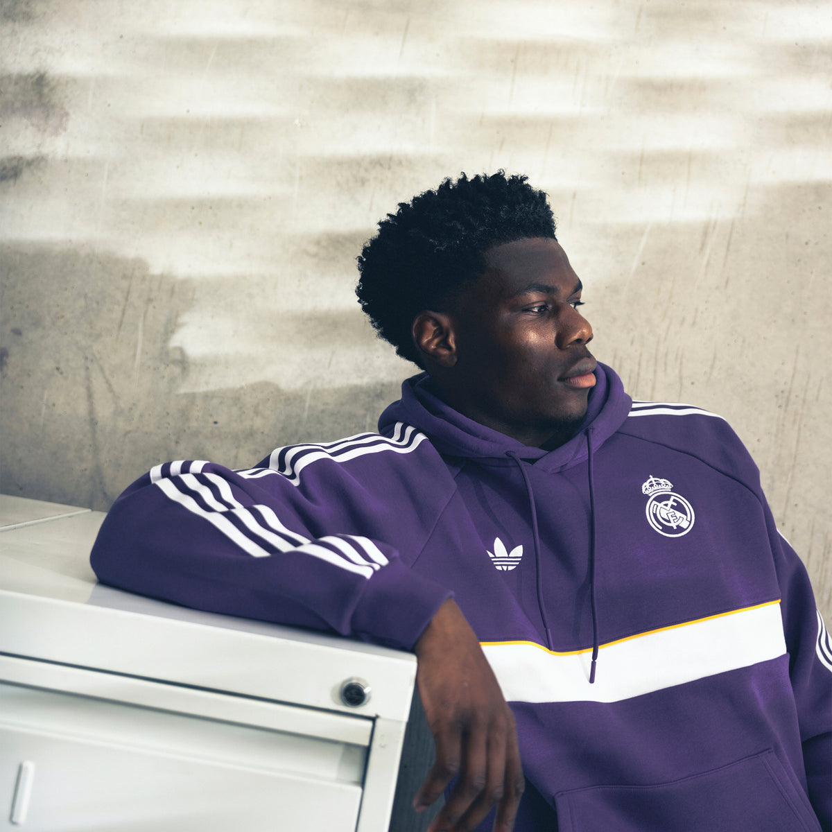 Mens adidas OG Icons Hoodie 26/27 Purple