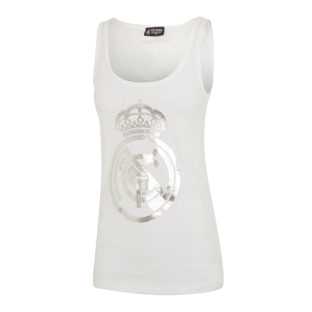 Real Madrid Womens Crest Tank White