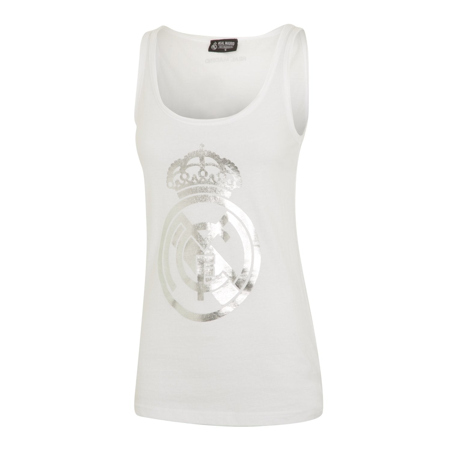 Real Madrid Womens Crest Tank White