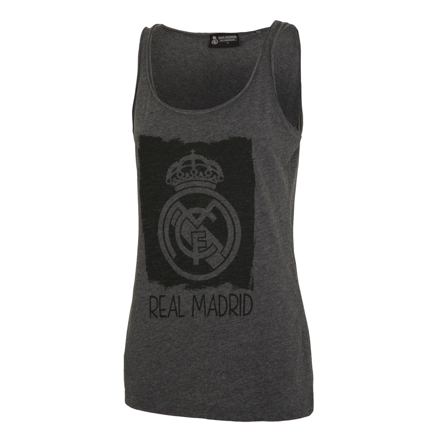 Real Madrid Womens Crest Tank Dark Grey
