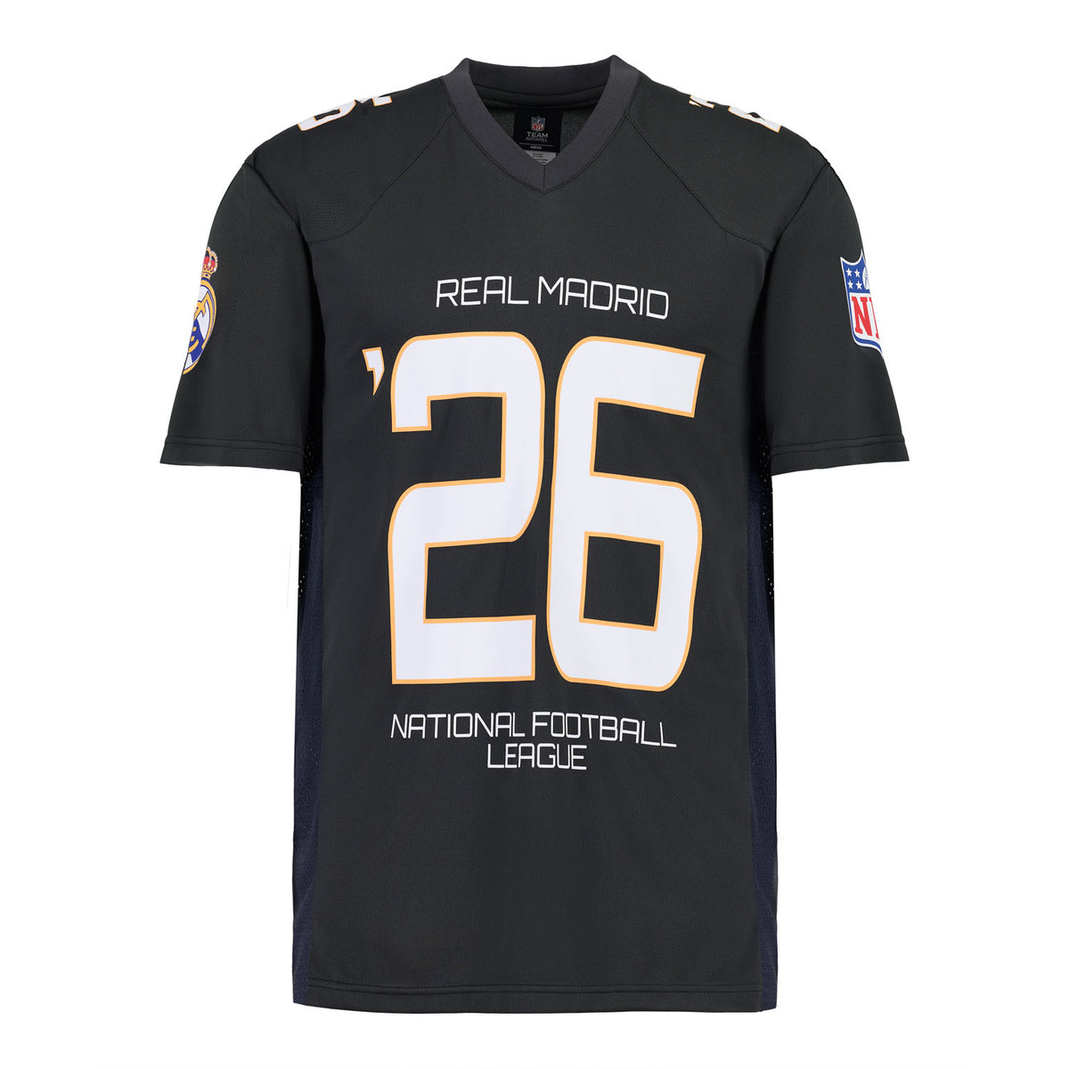 Mens Real Madrid x NFL Football Jersey Grey