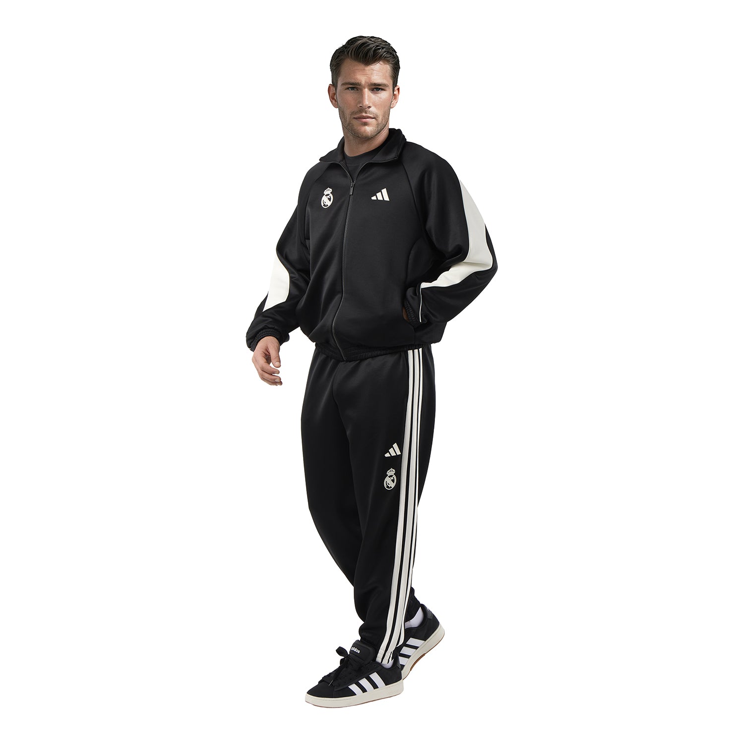 Mens adidas Stadium Tracksuit Jacket Black – The Official Real