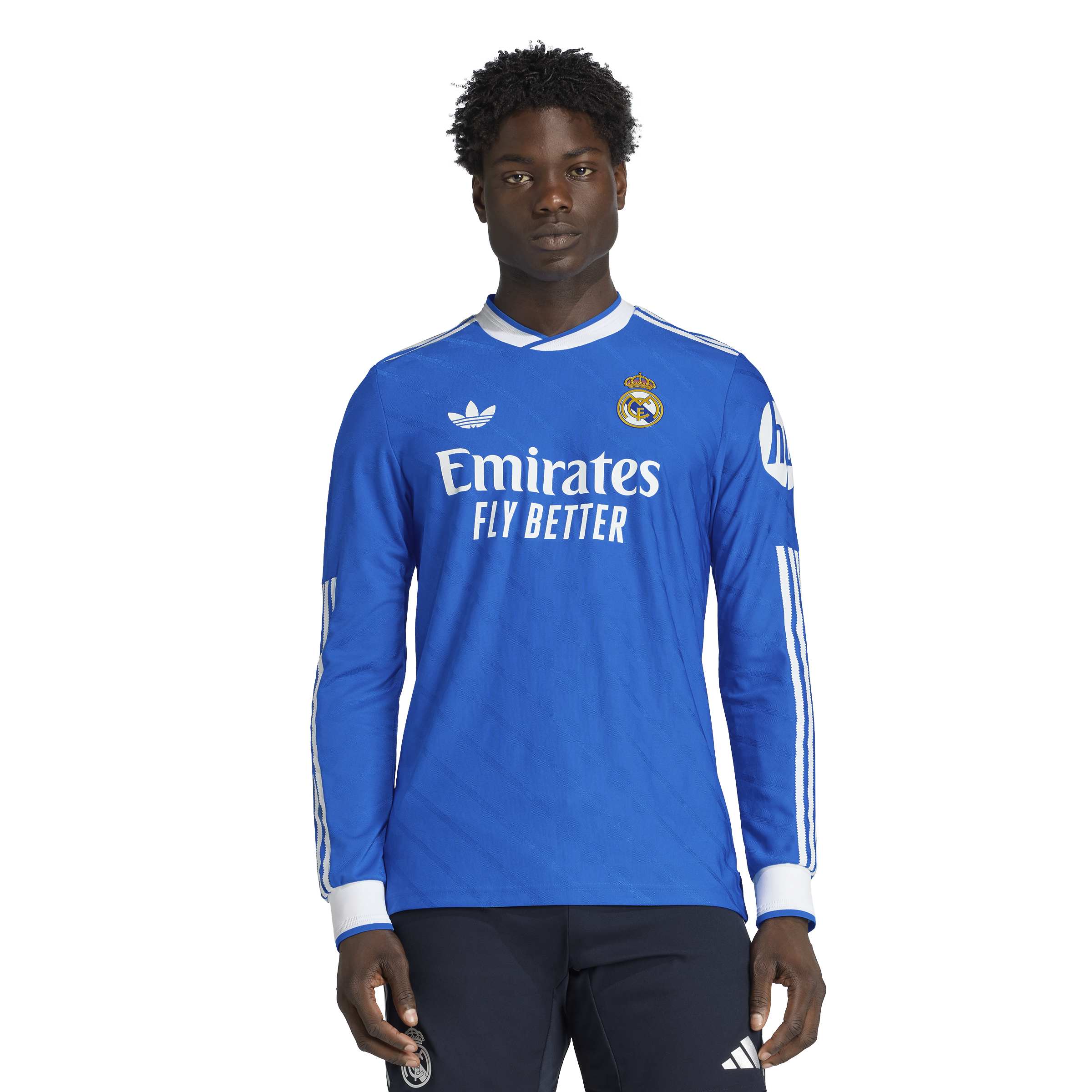 Real Madrid  長袖ジャージ 青 Mens Third Long Sleeve Authentic Shirt 25/26 Blue – Official Real