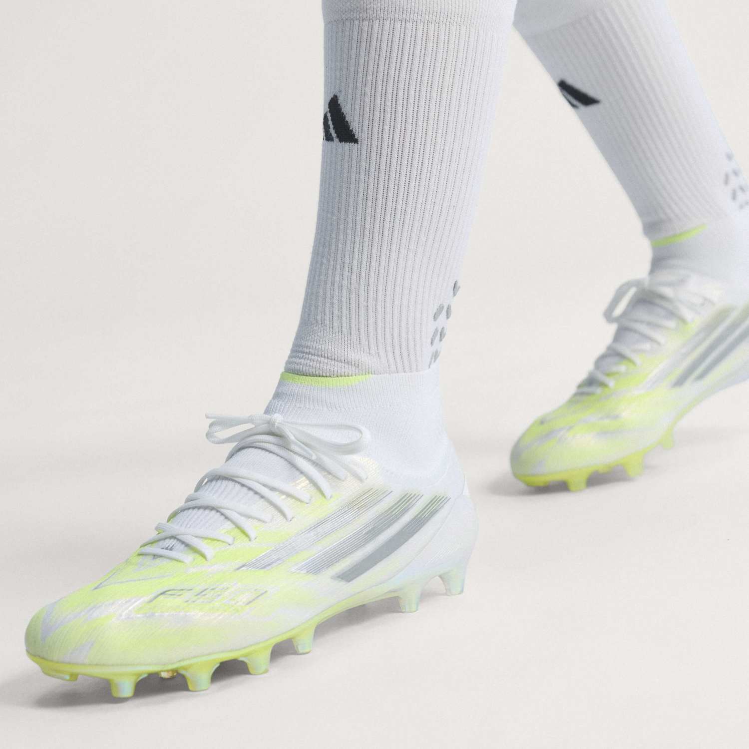 adidas サッカーシューズ ホワイト/ネオンイエロー adidas X Crazyfast