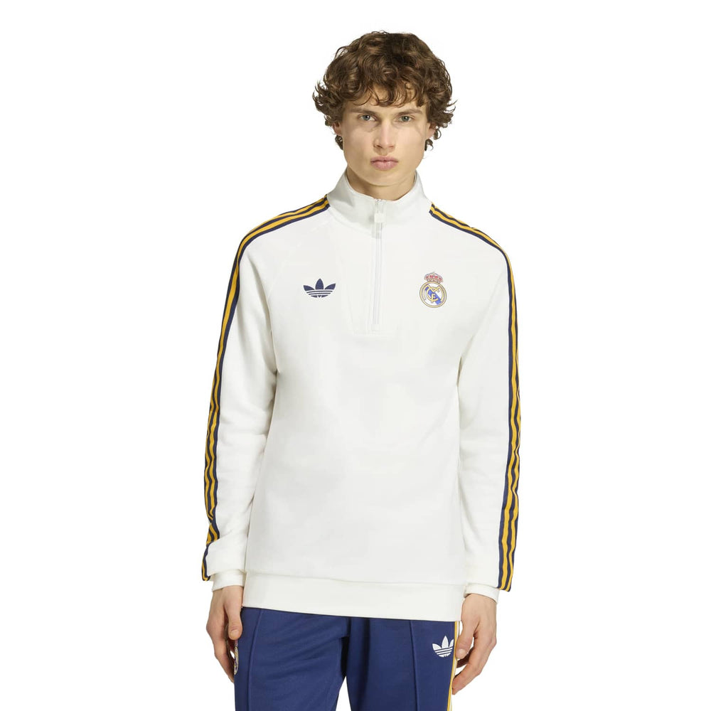 Mens Half-Zip Sweatshirt adidas Originals 25/26 White