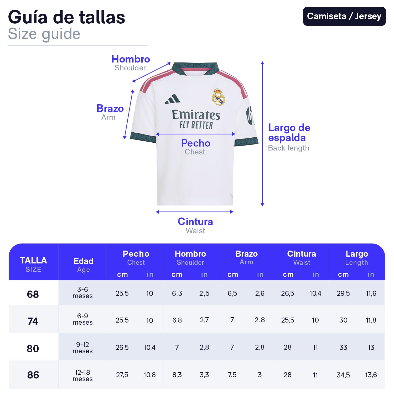 Baby Home Kit 26/27 White – Official Real Madrid Store