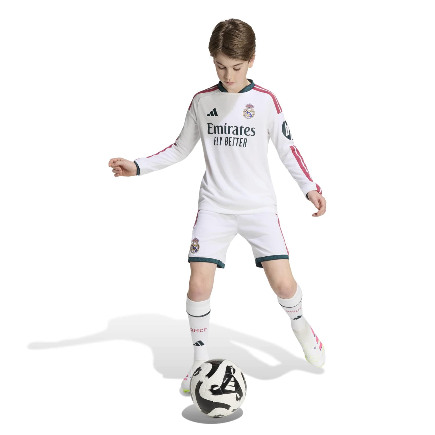 Youth Home Long Sleeve Jersey 26/27 White