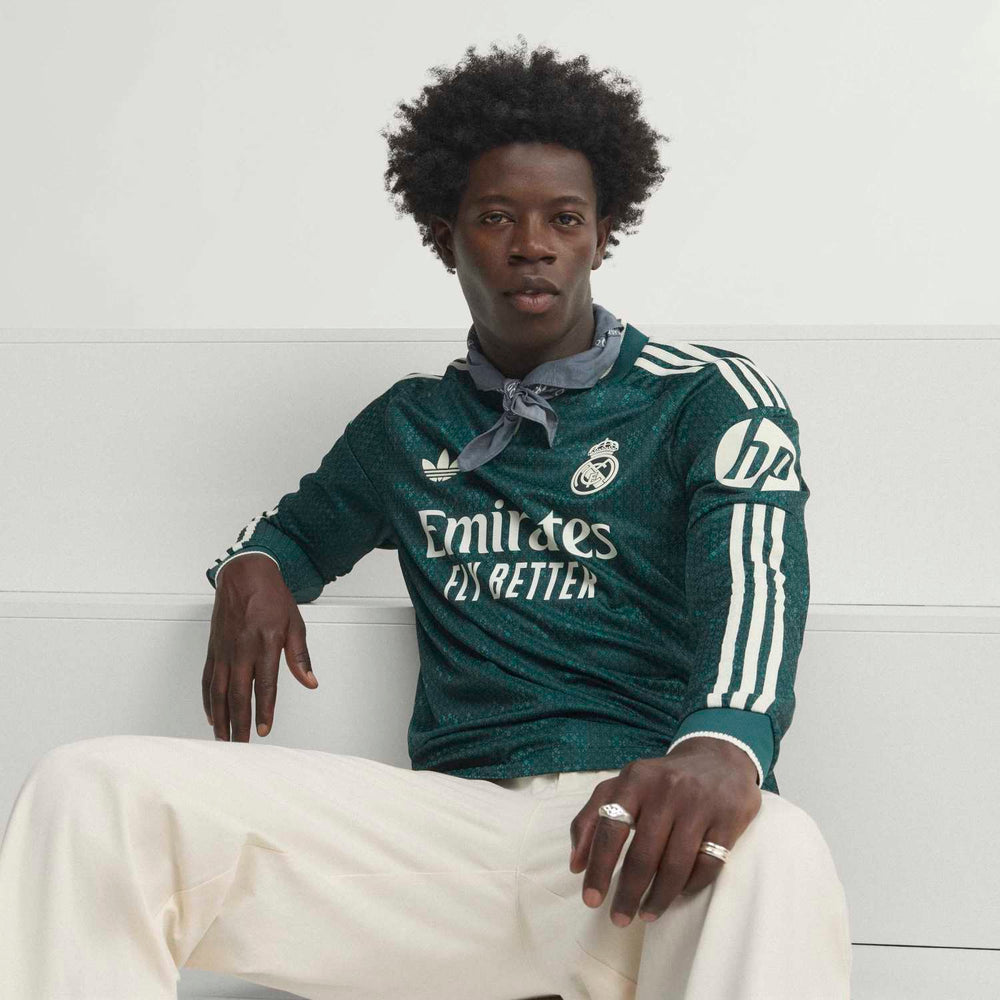 Mens Away Authentic Jersey Long Sleeve Green 26/27