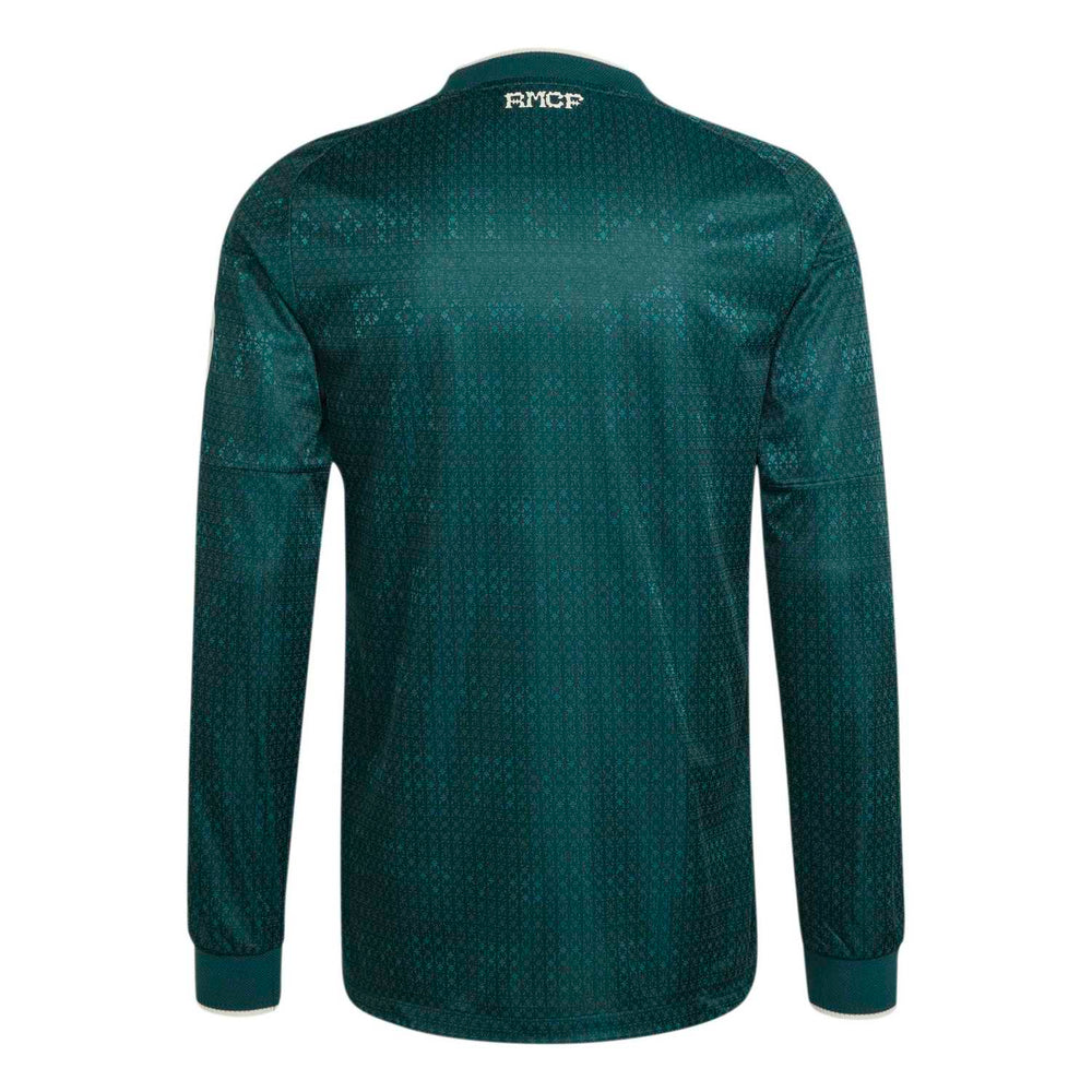 Mens Away Authentic Jersey Long Sleeve Green 26/27