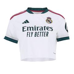 Camiseta Cropped Mujer Primera Equipación Blanca 26/27