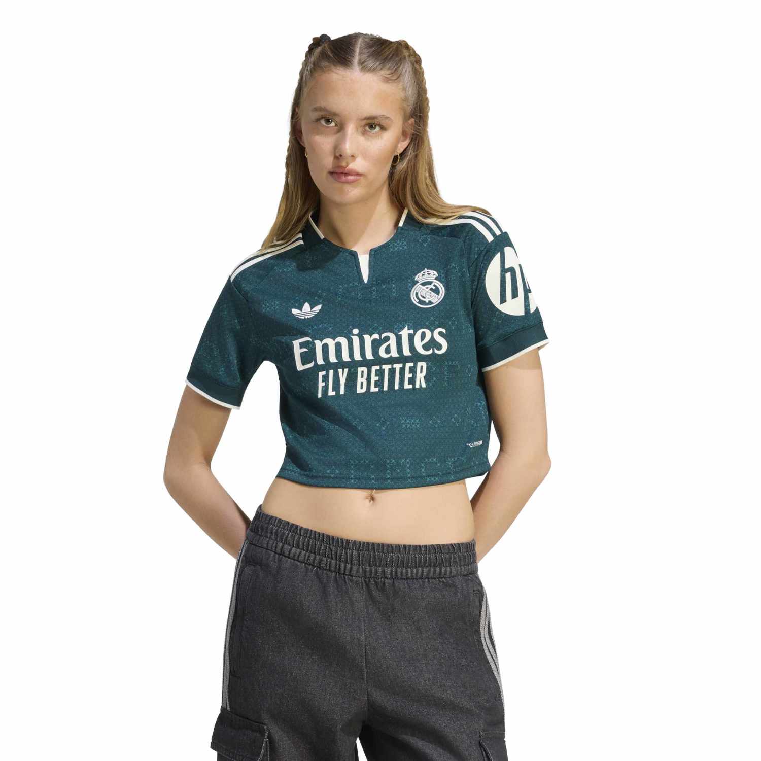Camiseta Cropped Mujer Segunda Equipación Verde 26/27