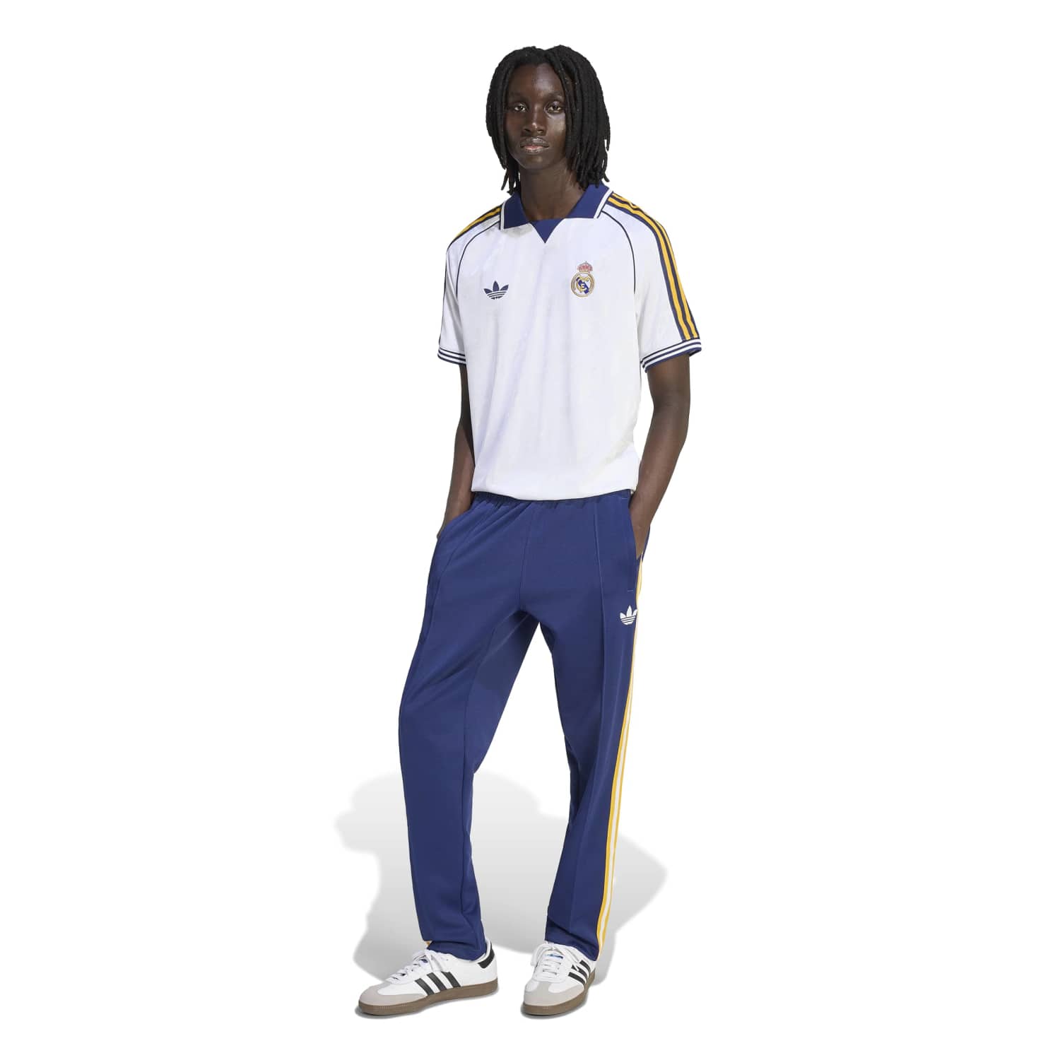 Mens Collared T-Shirt adidas Originals 25/26 White – Official Real