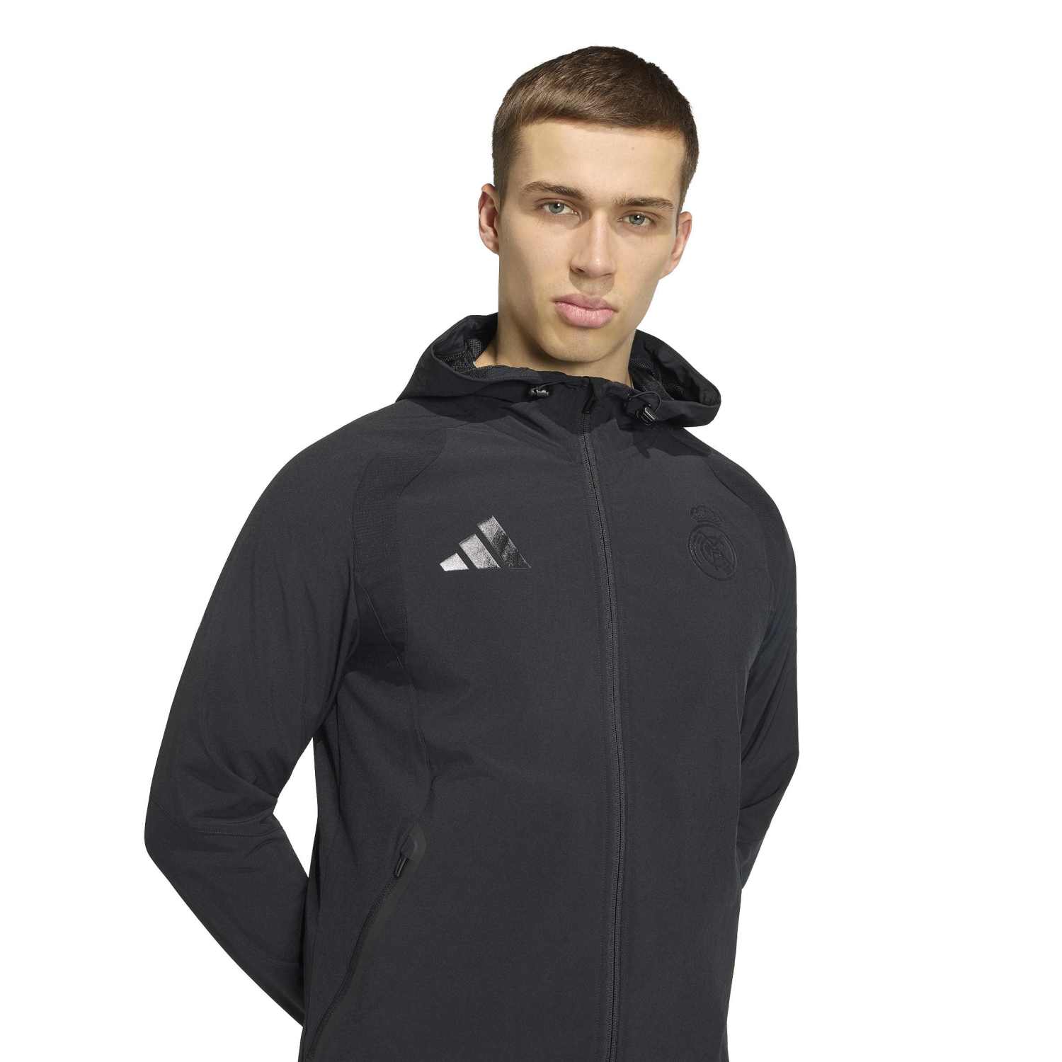 Mens adidas Tiro Travel 25/26 Black Jacket – Real Madrid Europe Store