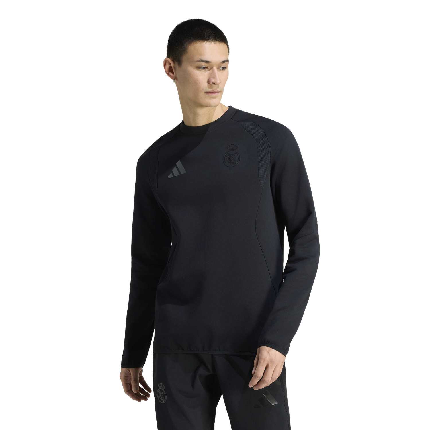Mens adidas Tiro Travel 25/26 Black Sweatshirt – Official Real