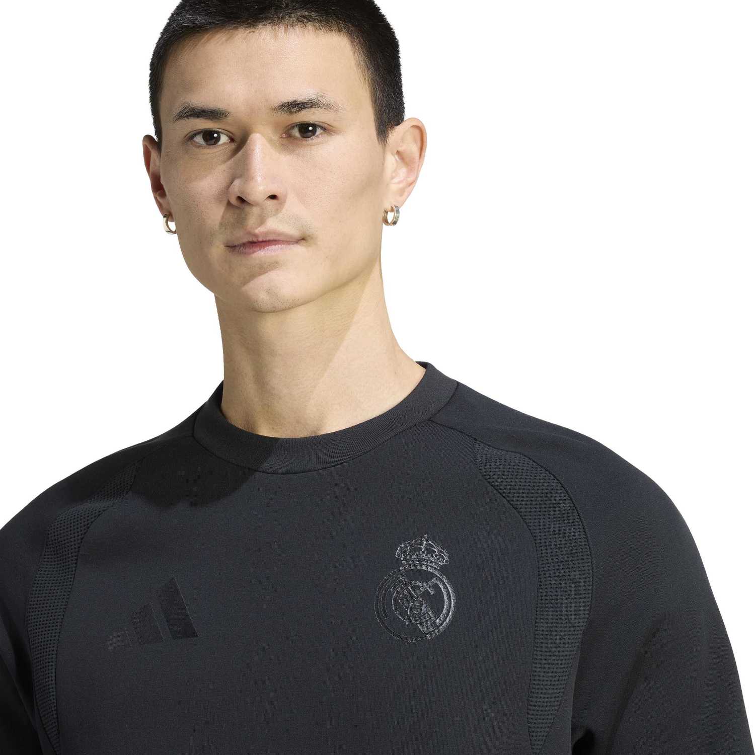 Mens adidas Tiro Travel 25/26 Black Sweatshirt – Official Real