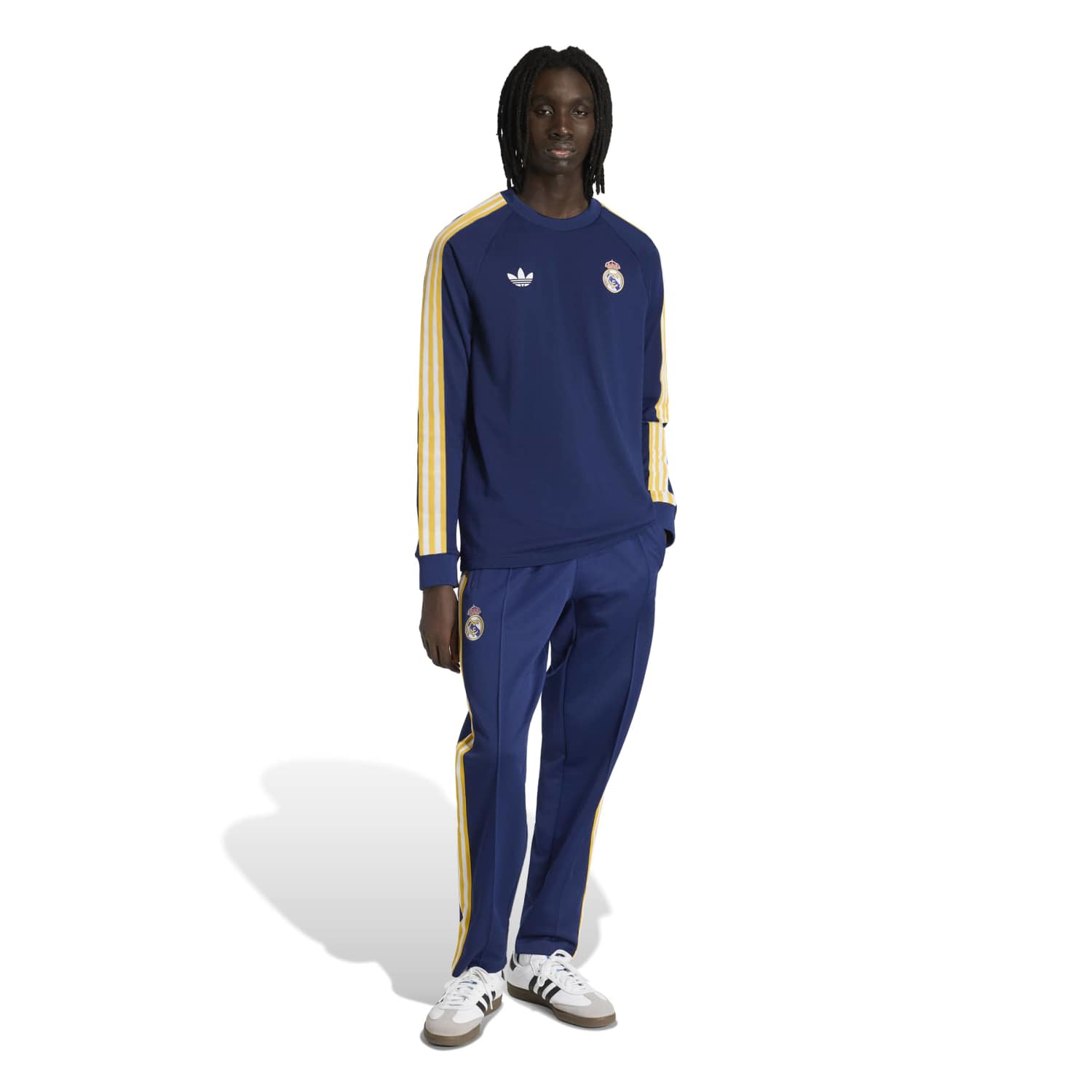 Mens Long Sleeve T-Shirt adidas Originals 25/26 Navy Blue