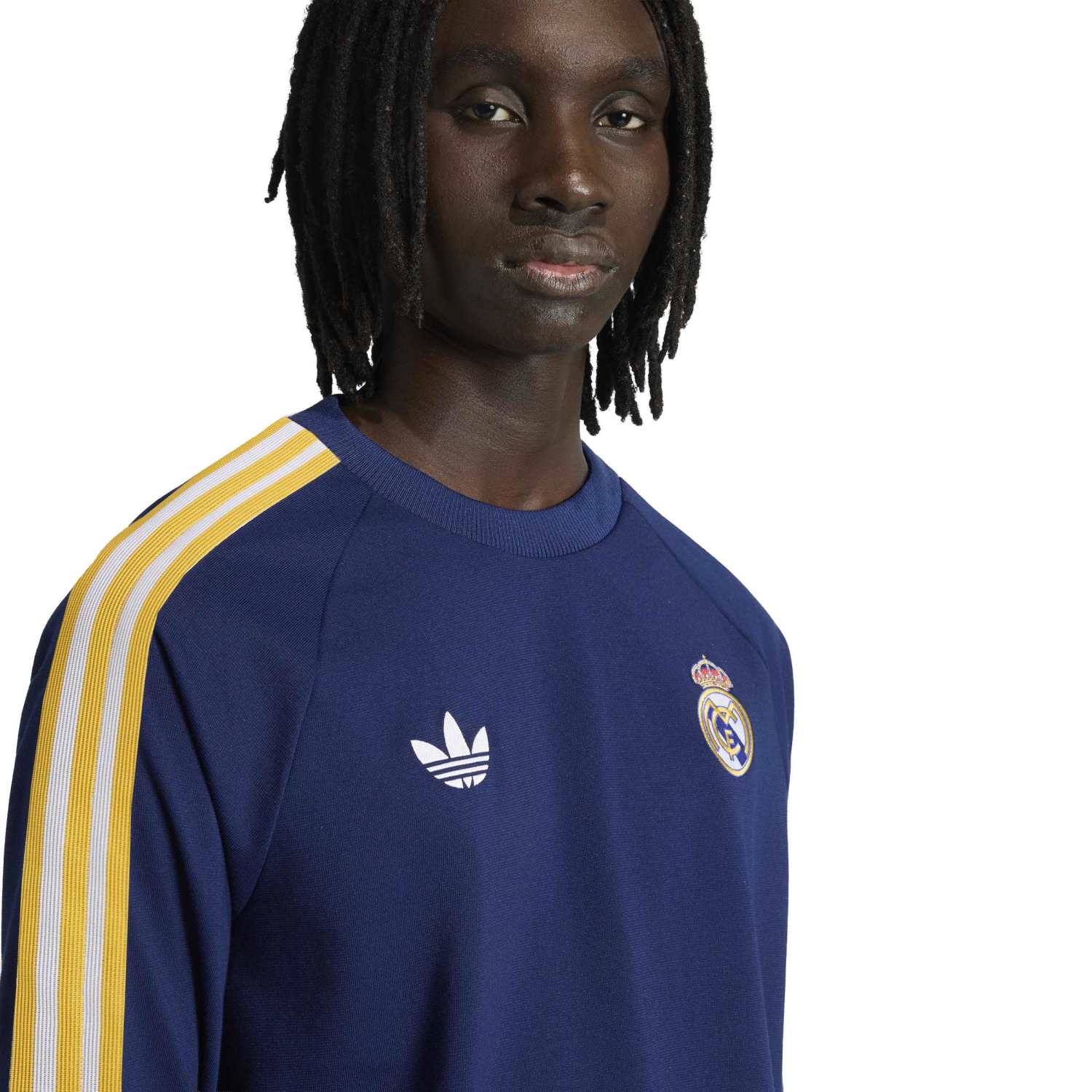 Mens Long Sleeve T-Shirt adidas Originals 25/26 Navy Blue – Real