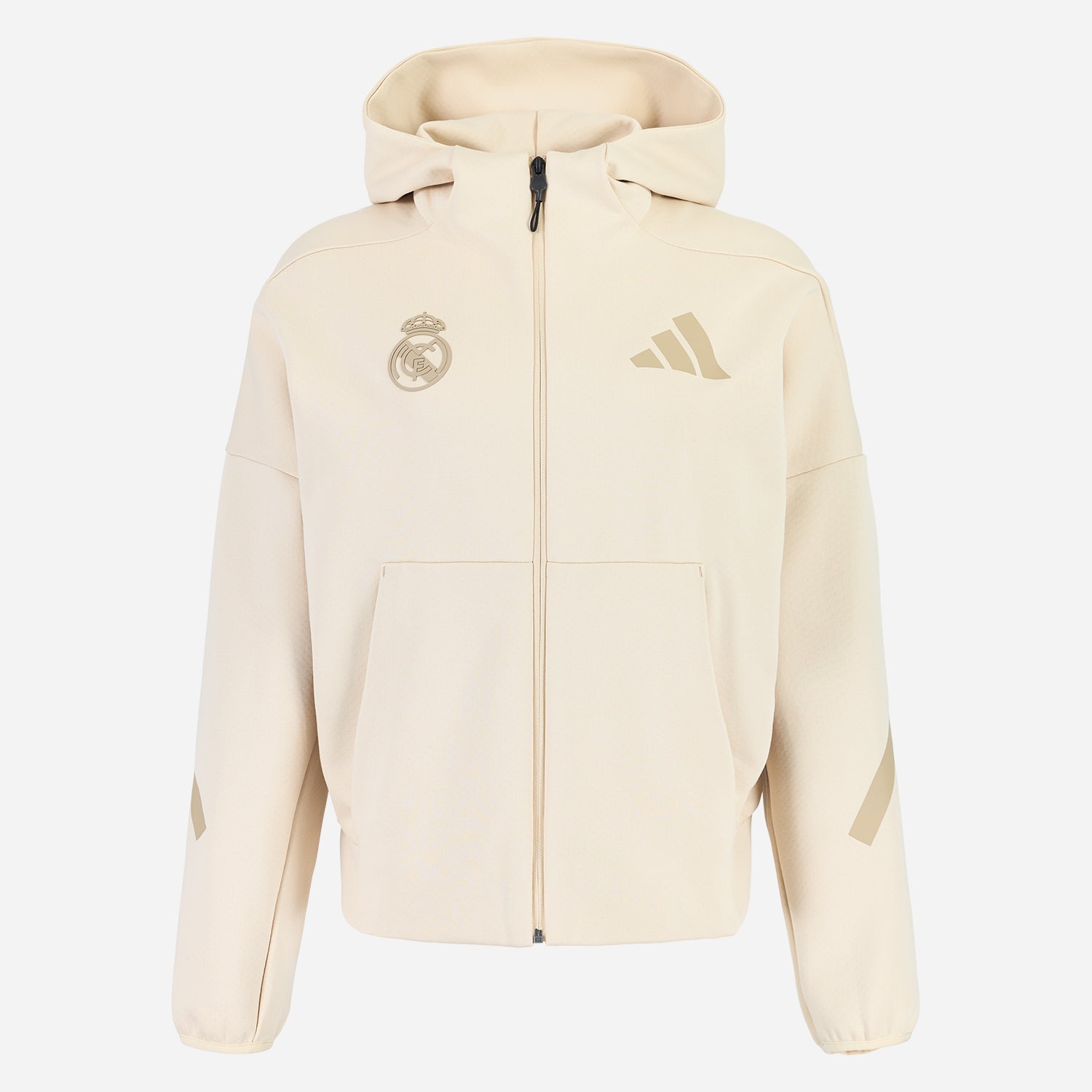 Womens adidas Real Urban Z.N.E. Full Zip Hoodie Beige