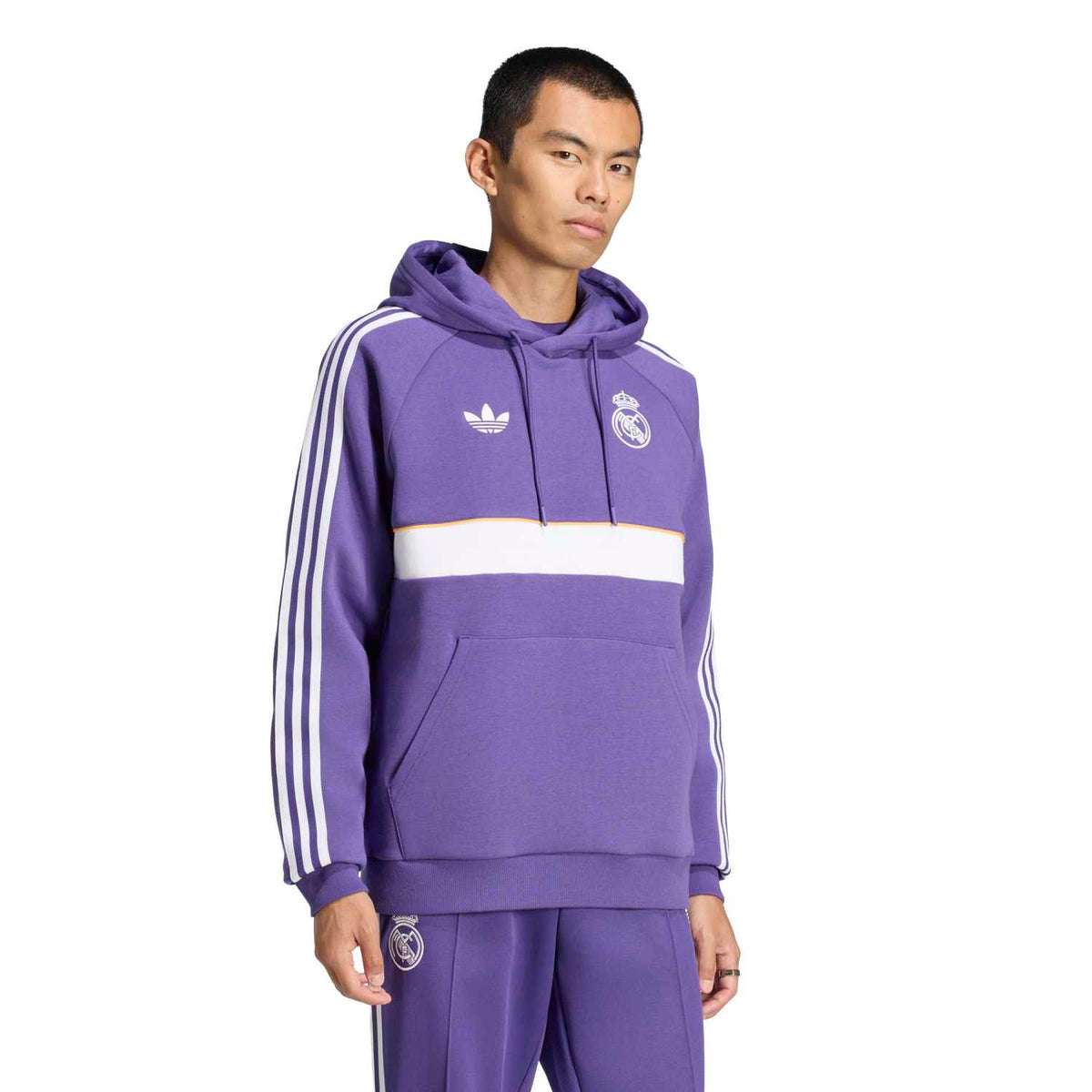 Mens adidas OG Icons Hoodie 26/27 Purple
