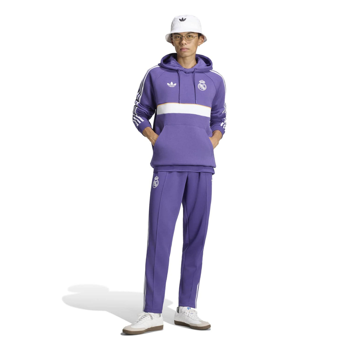 Mens adidas OG Icons Hoodie 26/27 Purple