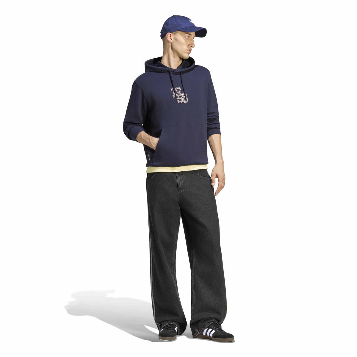 Sudadera Capucha Hombre adidas Heritage Pack Azul Marino | 1958