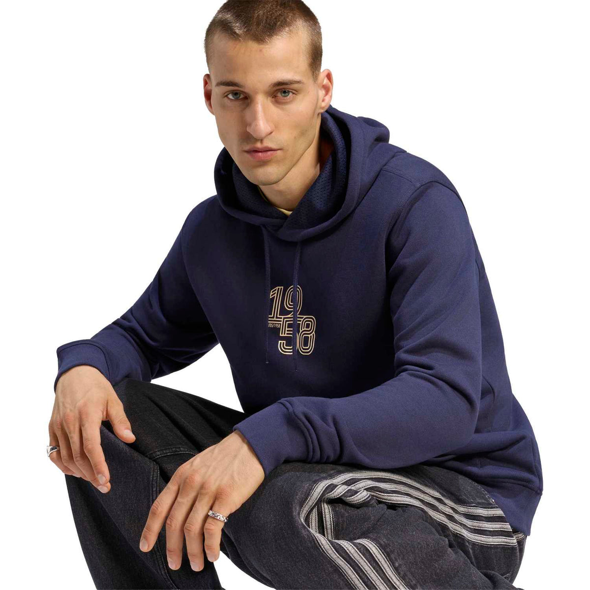 Sudadera Capucha Hombre adidas Heritage Pack Azul Marino | 1958