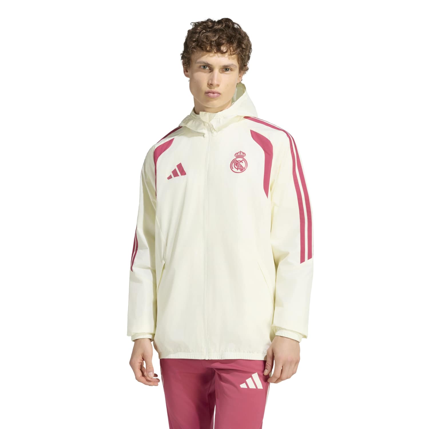 Mens adidas Training All Weather Jacket 26/27 Beige – Official