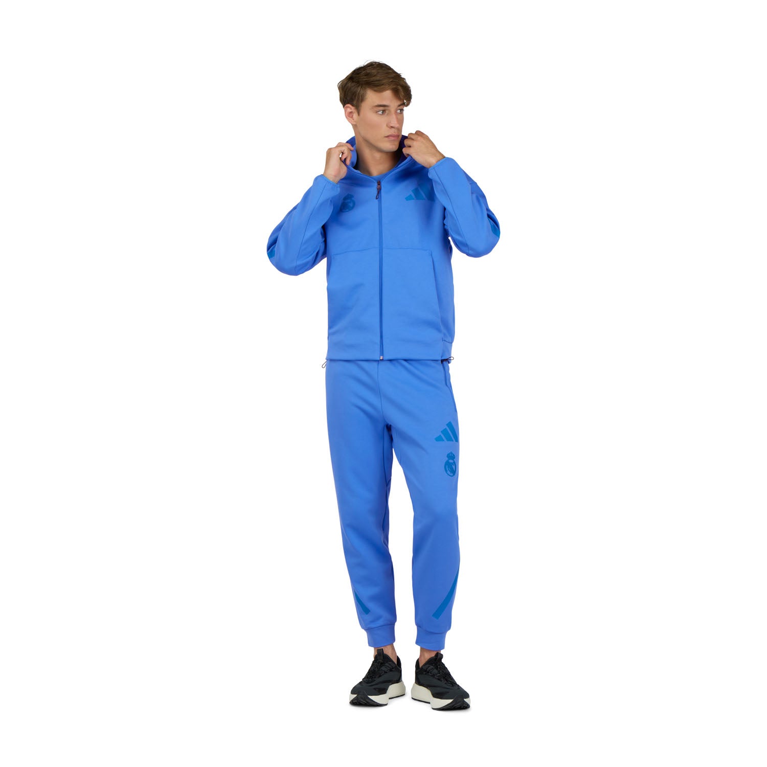 Mens adidas Real Urban Z.N.E. Full Zip Hoodie Blue – Official Real