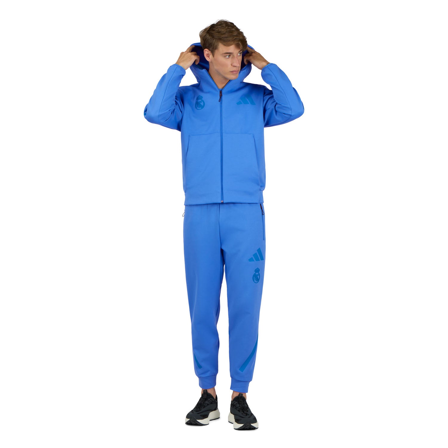 Mens adidas Real Urban Z.N.E. Full Zip Hoodie Blue – Official Real