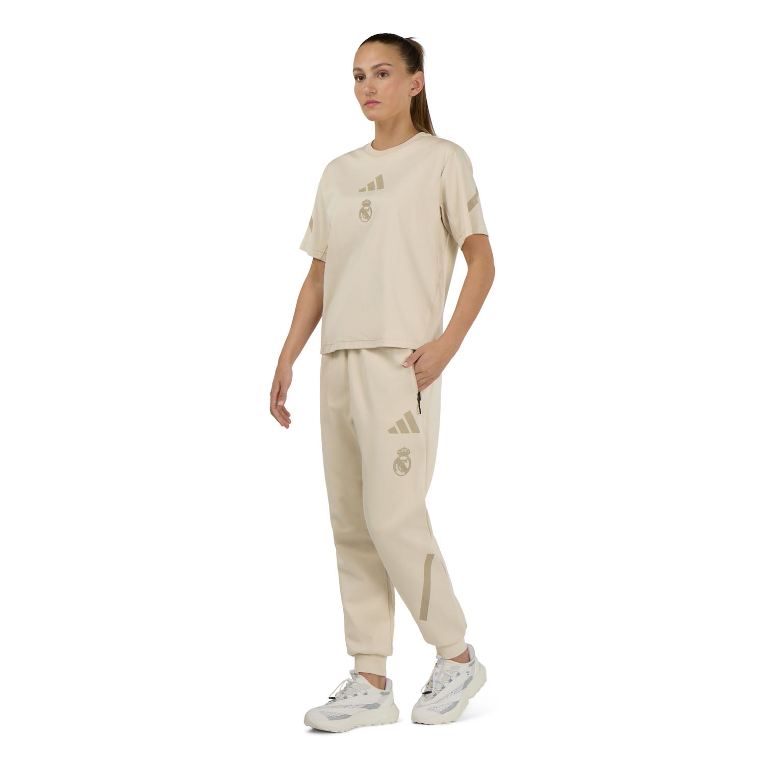 Womens adidas Real Urban Z.N.E. Pants Beige – Official Real Madrid