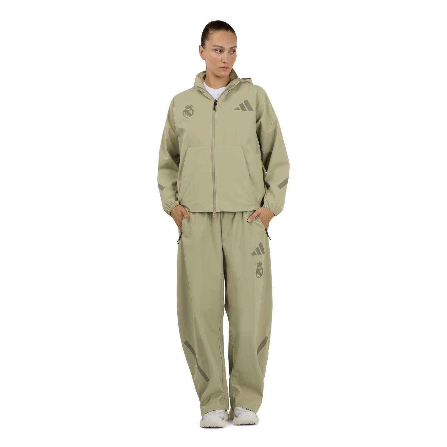 Womens adidas Real Urban Z.N.E. Woven Track Top Olive – Official