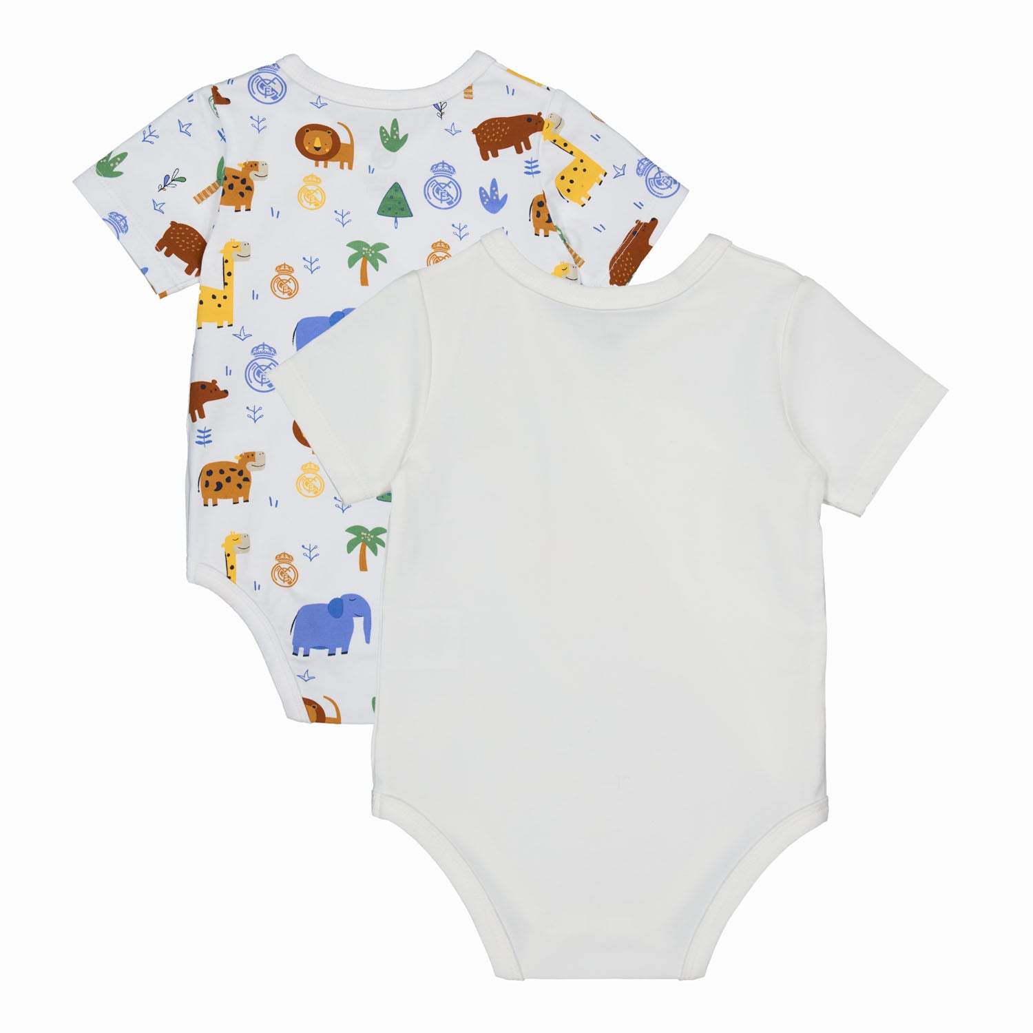 2 Set Baby Bodysuit Jungle Friends White Real Madrid