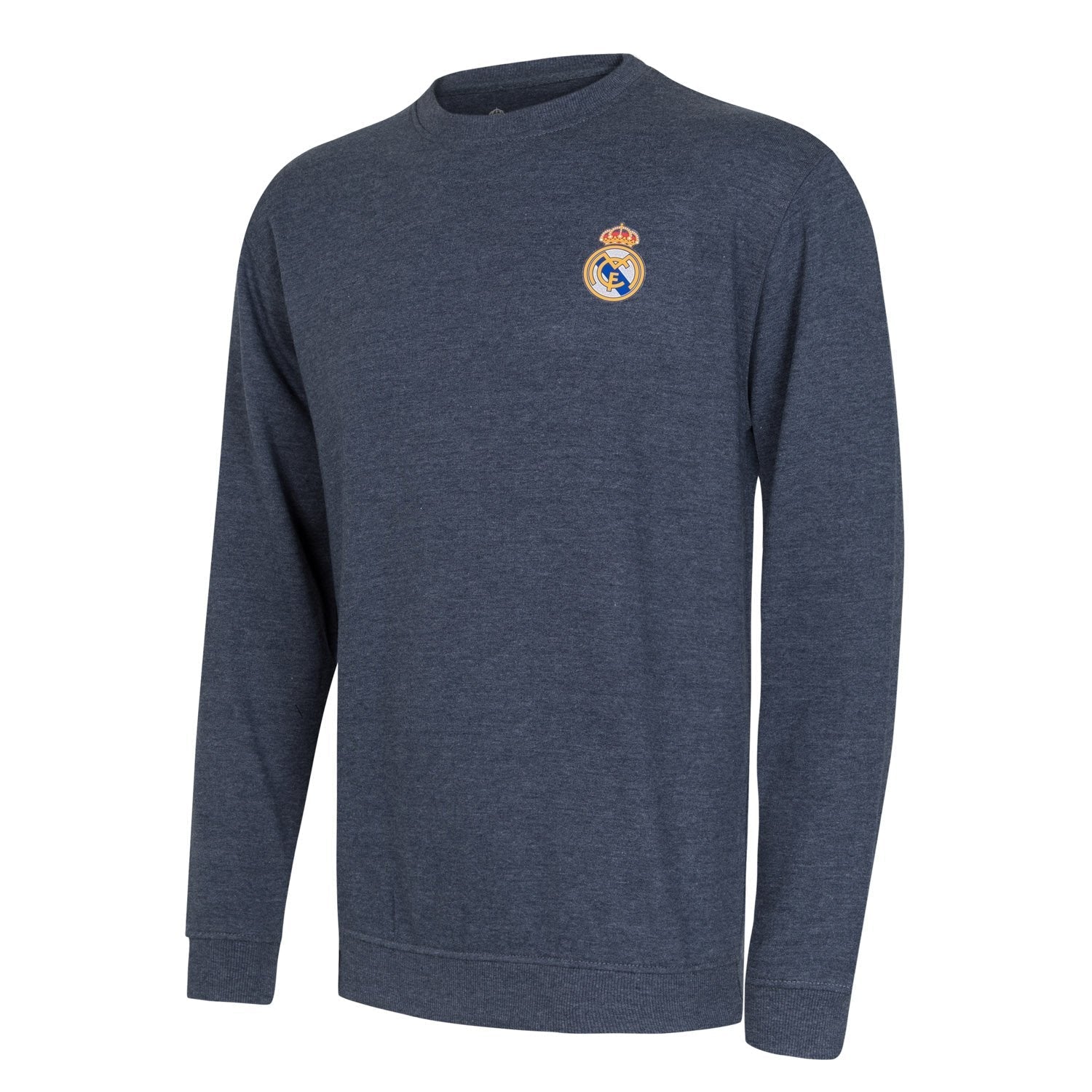 Mens Essentials Color Crest Crew Blue Blend