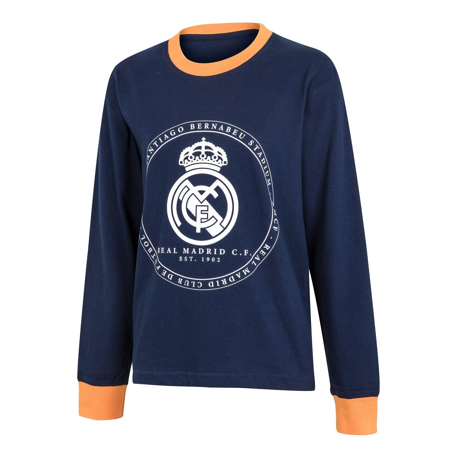 Kids Crest Print Pyjama Navy/Orange