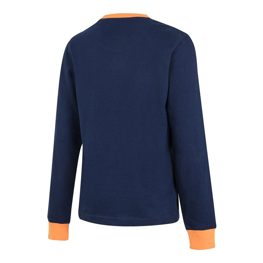 Kids Crest Print Pyjama Navy/Orange